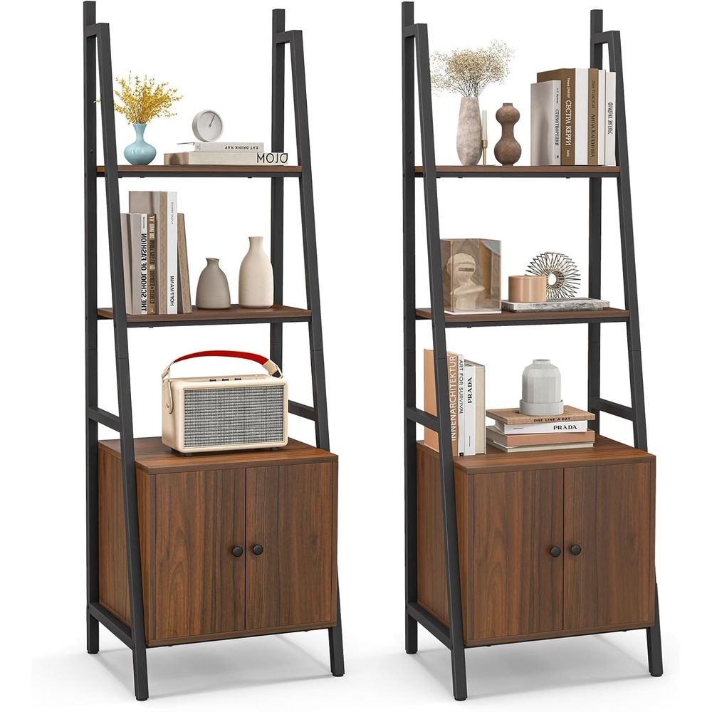 Storage - kula 4 Katlı Merdiven Rafı, Dolaplı,