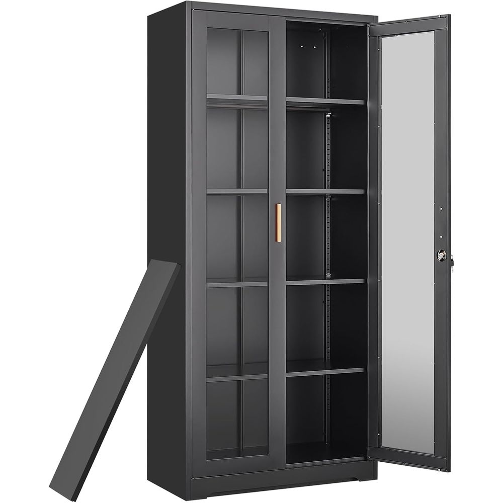 Storage - Cam Kapaklı Curio Vitrin, 71”Y Yüksekliğinde