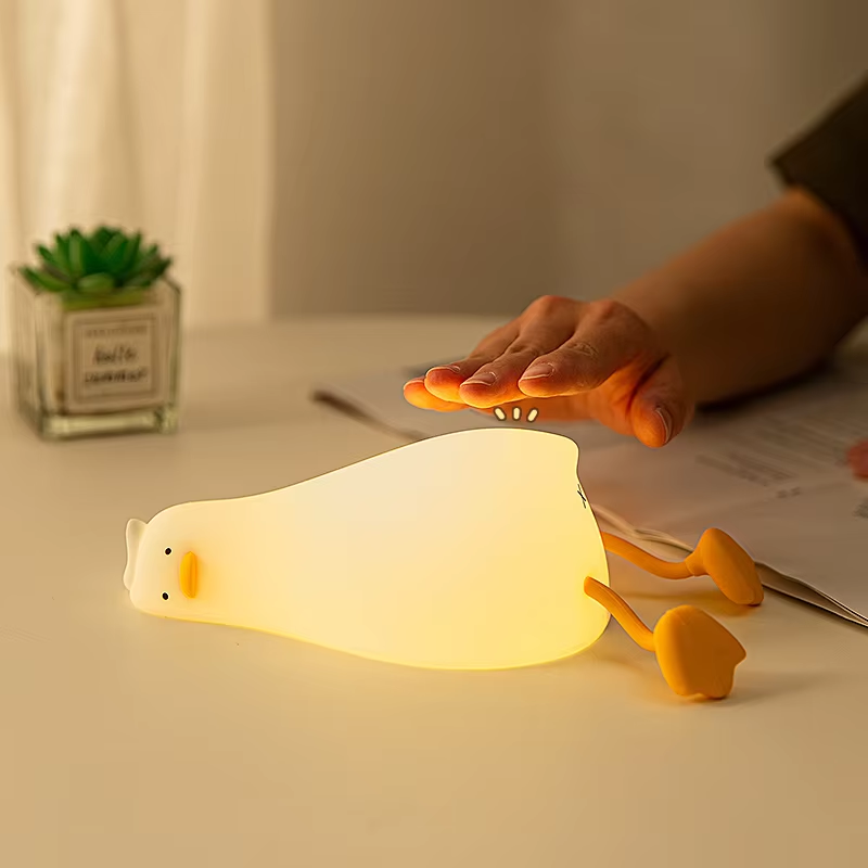 Floating Nightstand With Led Light - Ördek Şarj Edilebilir LED Gece Lambası
