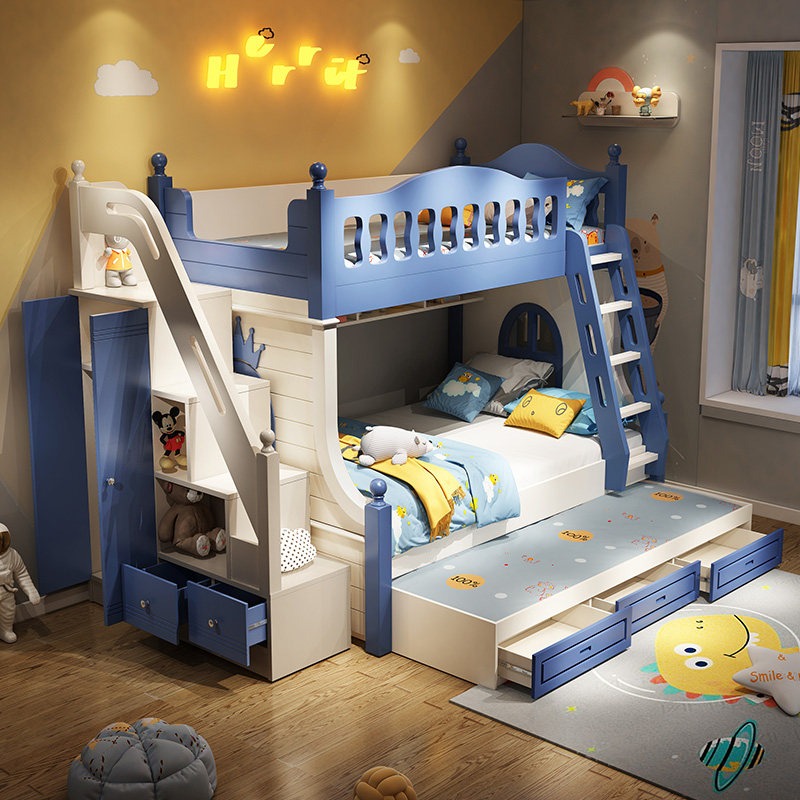 Çocuk Yatağı Yükseltilip Alçal - Bunk Bed With Stairs And Slide incelemesi ve fiyatı